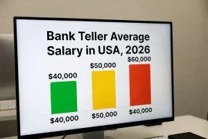 Bank Teller Average Salary in USA, 2026