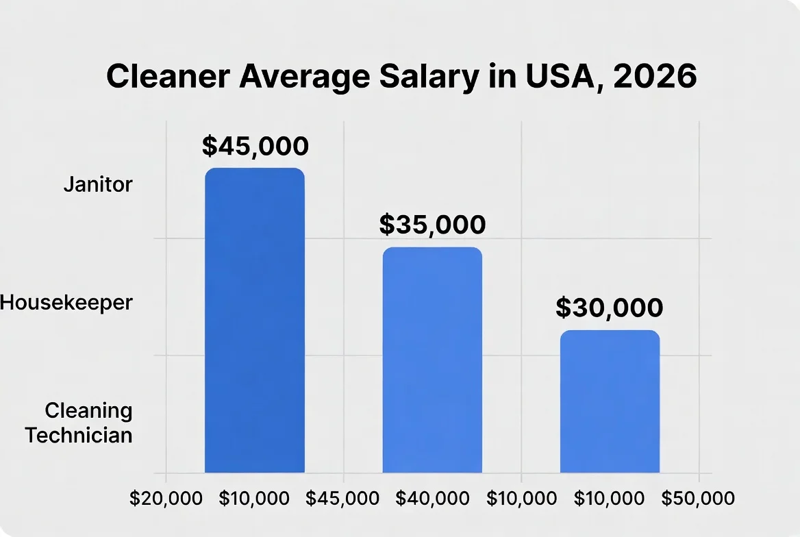 Cleaner Average Salary in USA, 2026