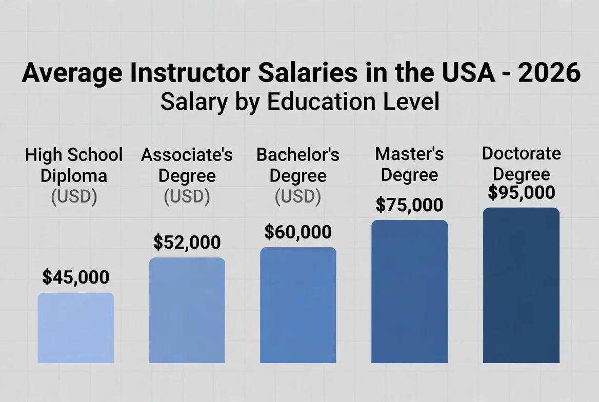 Instructor Average Salary in USA, 2026