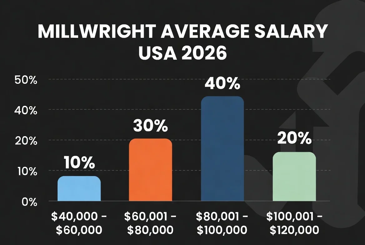 Millwright Average Salary in USA, 2026