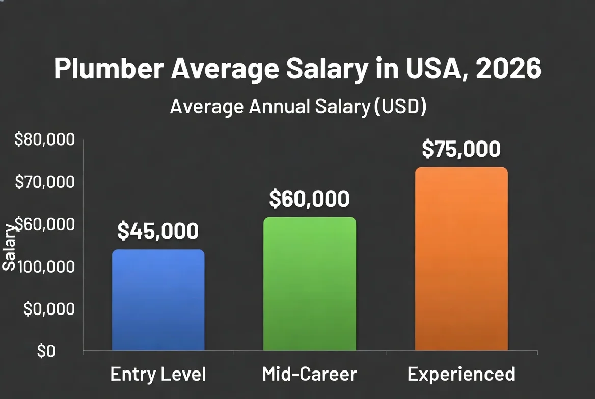 Plumber Average Salary in USA, 2026
